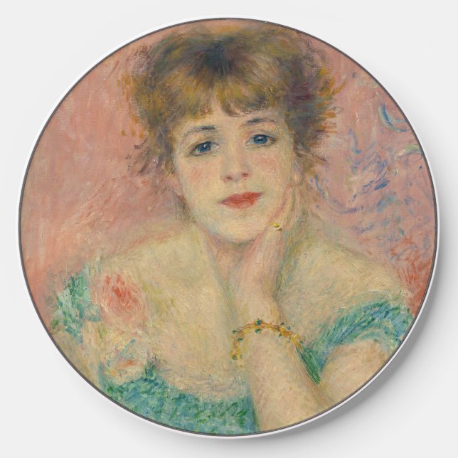 Portrait of Actress Jeanne Samary, Auguste Renoir Wireless Charger (Front)
