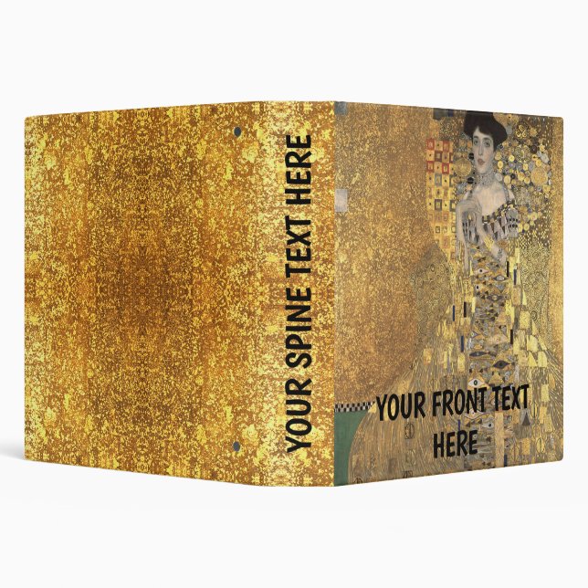 Portrait of Adele Bloch-Bauer 1, Klimt Art  3 Ring Binder (Background)