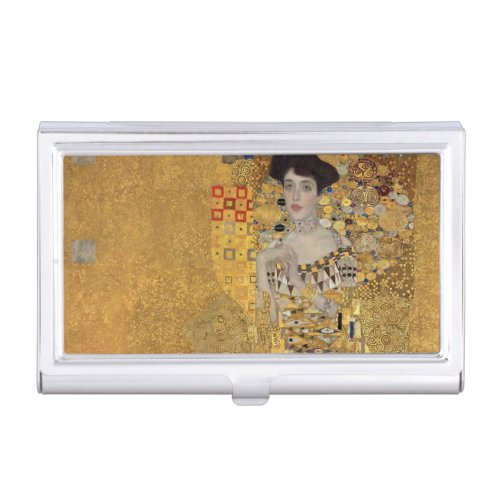 Portrait of Adele Bloch_Bauer by Gustav Klimt Business Card Case