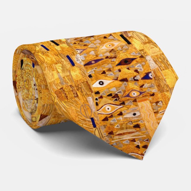 Portrait of Adele Bloch-Bauer by Gustav Klimt Neck Tie (Rolled)