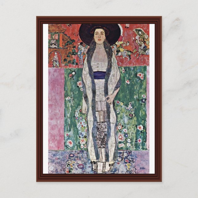 Portrait Of Adele Bloch-Bauer By Klimt Gustav Postcard (Front)