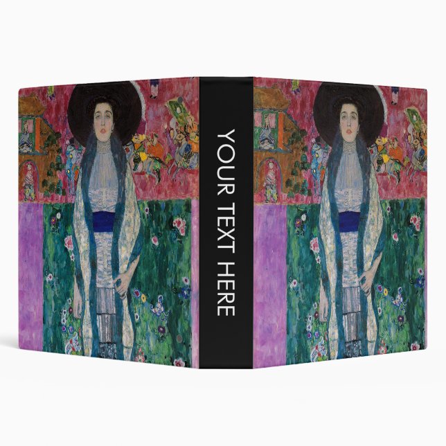 Portrait of Adele Bloch Bauer, Gustav Klimt 3 Ring Binder (Background)