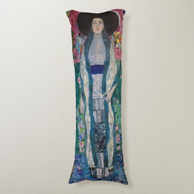 Portrait of Adele Bloch Bauer, Gustav Klimt Body Pillow (Front Vertical)