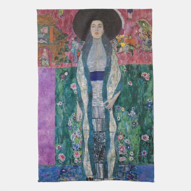 Portrait of Adele Bloch Bauer, Gustav Klimt Kitchen Towel (Vertical)