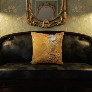 Portrait of Adele Bloch-Bauer Gustav Klimt Throw Pillow