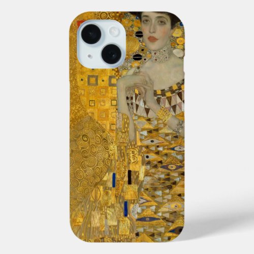Portrait of Adele Bloch_Bauer I by Gustav Klimt iPhone 15 Case