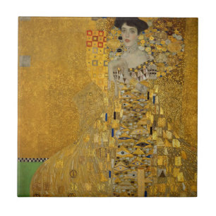 Portrait of Adele Bloch-Bauer I by Gustav Klimt Ceramic Tile