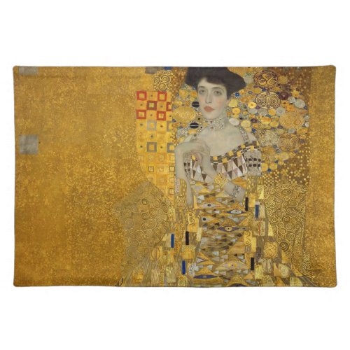 Portrait of Adele Bloch_Bauer I by Gustav Klimt Cloth Placemat