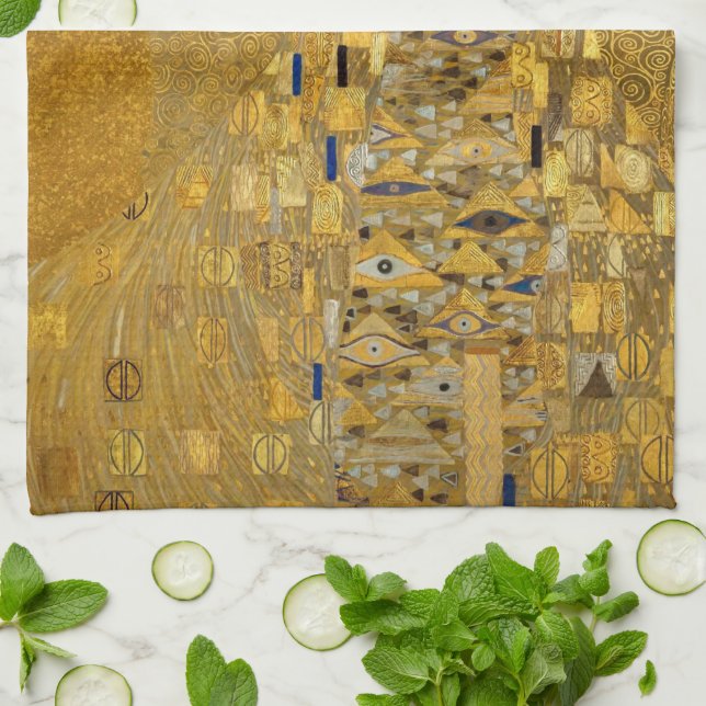 Portrait of Adele Bloch-Bauer I by Gustav Klimt Kitchen Towel (Folded)