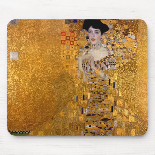 Portrait of Adele Bloch_Bauer I by Gustav Klimt Mouse Pad