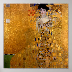 Portrait of Adele Bloch-Bauer I by Gustav Klimt Poster