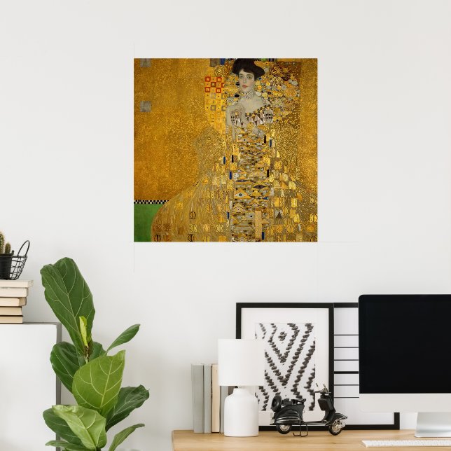 Portrait of Adele Bloch-Bauer I by Gustav Klimt Poster (Home Office)