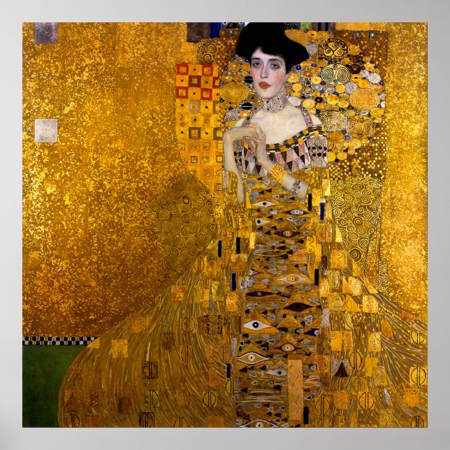 Portrait of Adele Bloch-Bauer I by Gustav Klimt Poster (Front)