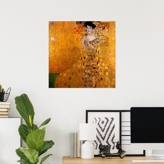 Portrait of Adele Bloch-Bauer I by Klimt Poster (Home Office)