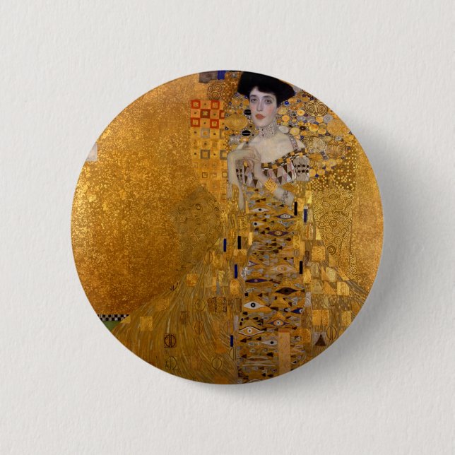 Portrait of Adele Bloch Bauer Pinback Button (Front)