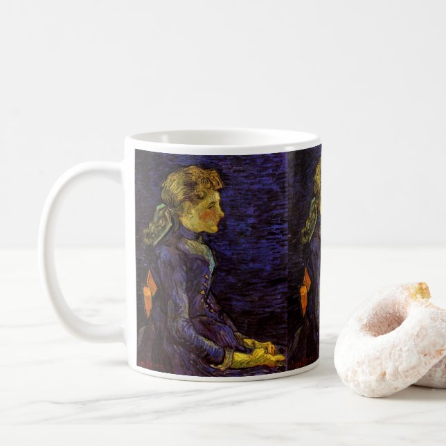 Portrait of Adeline Ravoux by Vincent van Gogh Coffee Mug (With Donut)