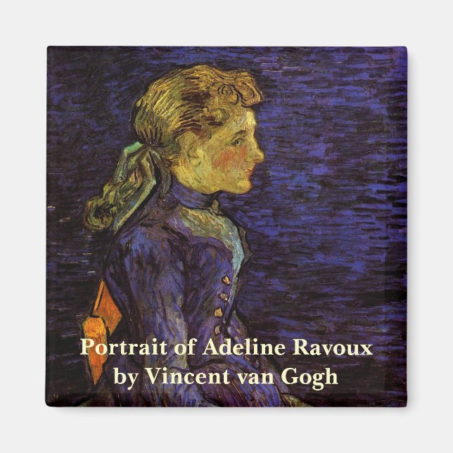 Portrait of Adeline Ravoux by Vincent van Gogh Magnet (Front)