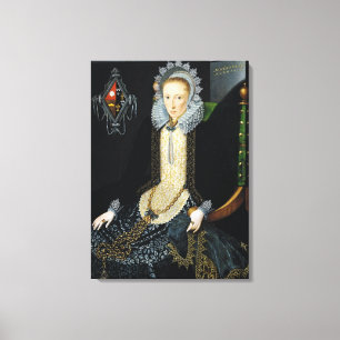 Portrait of Adriana van Nesse, 1611 Canvas Print