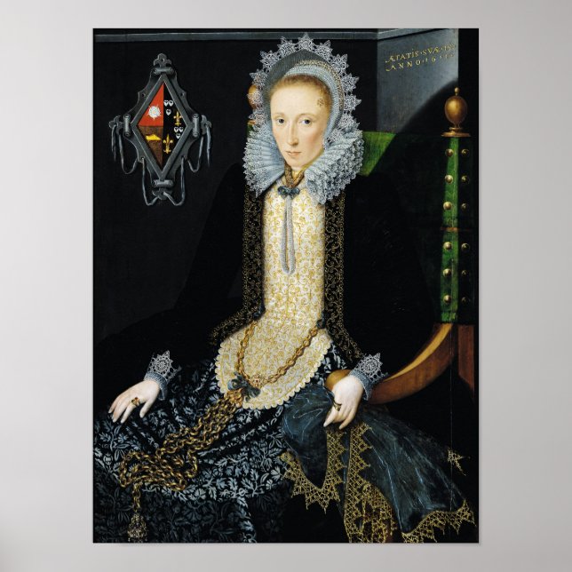 Portrait of Adriana van Nesse, 1611 Poster (Front)