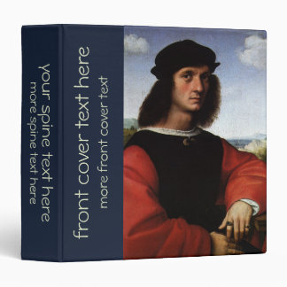 Portrait of Agnolo Doni by Raphael Sanzio 3 Ring Binder