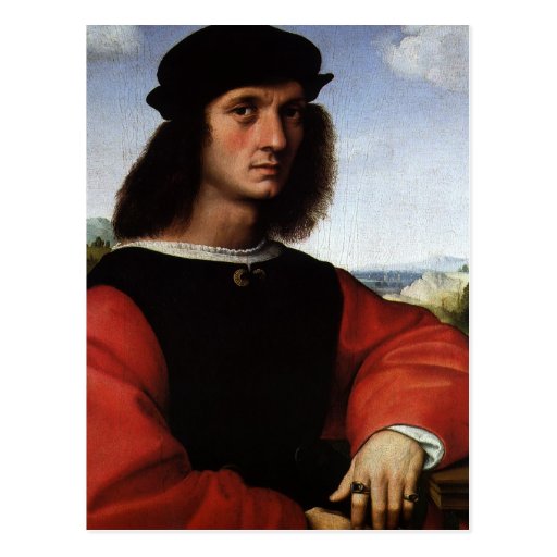 Portrait of Agnolo Doni by Raphael Sanzio Postcard | Zazzle