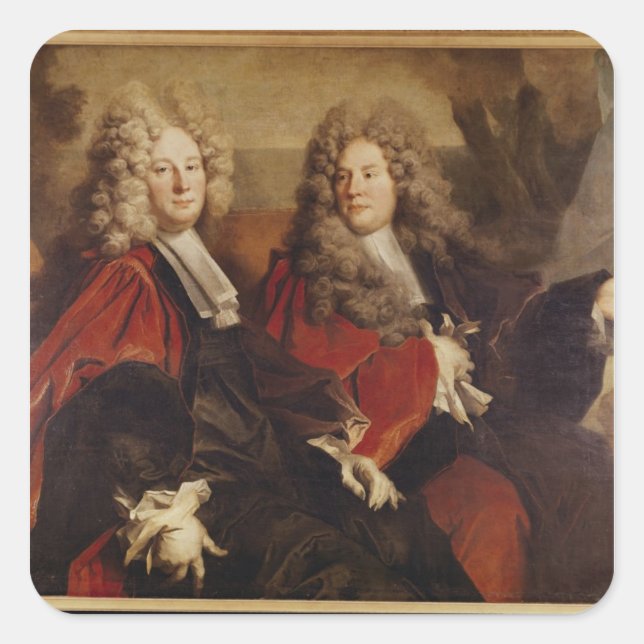 Portrait of Alderman Hugues Desnots Square Sticker (Front)