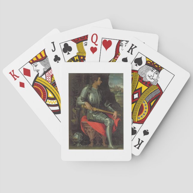 Portrait of Alessandro de' Medici, 1534 (oil on pa Poker Cards (Back)