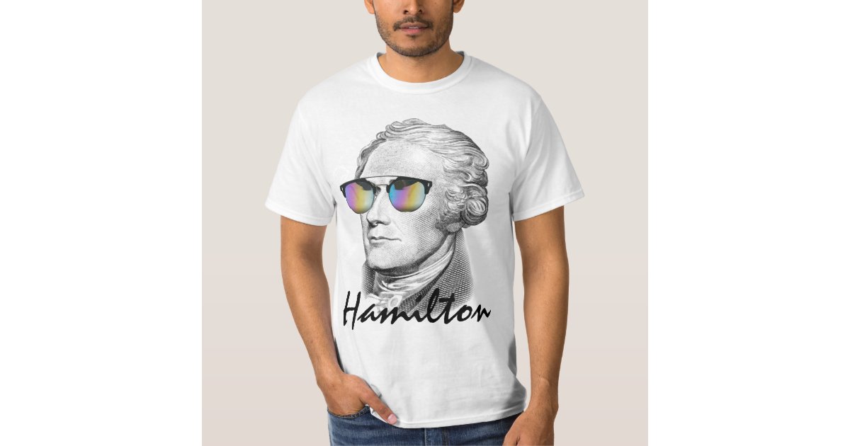 Portrait of Alexander Hamilton in Sunglasses TShirt