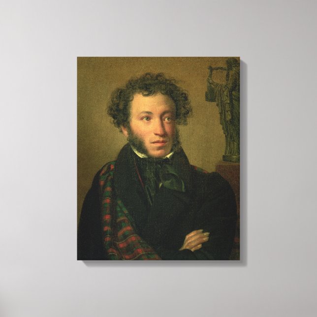 Portrait of Alexander Pushkin, 1827 Canvas Print (Front)