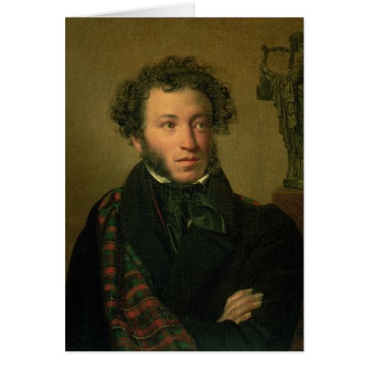 Portrait of Alexander Pushkin, 1827 Cards (Front)