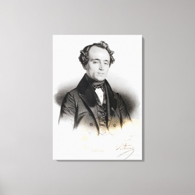 Portrait of Alexandre Dumas Fils Canvas Print (Front)