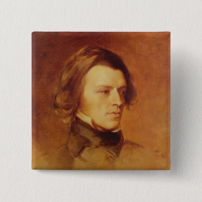 Portrait of Alfred Lord Tennyson Pinback Button (Front)