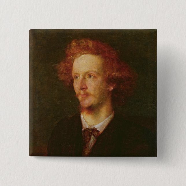 Portrait of Algernon Charles Swinburne  1867 Button (Front)