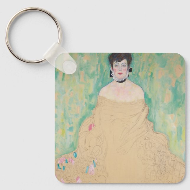 Portrait of Amalie Zuckerkandl by Gustav Klimt Keychain (Front)
