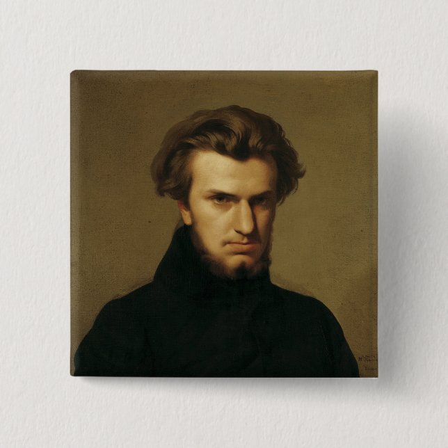 Portrait of Ambroise Thomas  1834 Pinback Button (Front)
