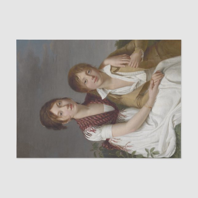 Portrait of Amelie-Justine and Charles Pontois Tissue Paper (Front)