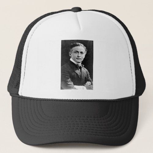 Portrait of American Magician Harry Houdini Trucker Hat