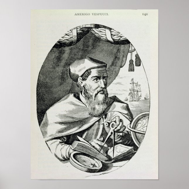 Portrait of Amerigo Vespucci Poster (Front)