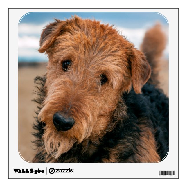 Portrait of an Airedale Terrier Wall Decal (Front)