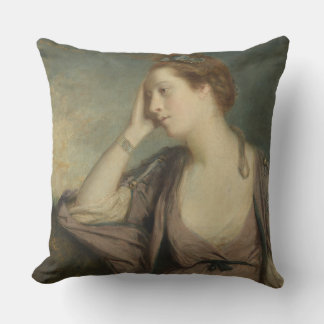 Portrait of an Annoyed Woman  Throw Pillow