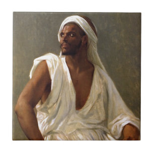 Portrait of an arab ceramic tile