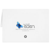 Portrait of an eagle owl everyday card (Back Horizontal)