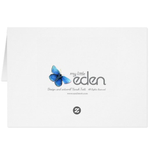 Portrait of an eagle owl everyday card (Back Horizontal)