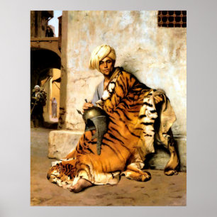 Portrait of an eastern man poster