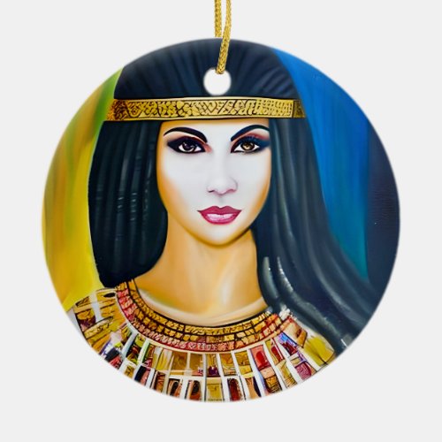 Portrait of an Egyptian Princess Ceramic Ornament