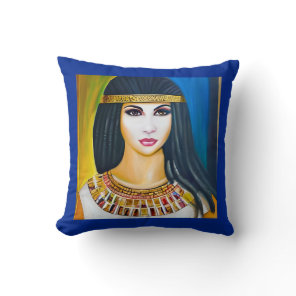 Portrait of an Egyptian Princess Throw Pillow