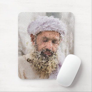 Portrait of an elderly Afghan Mouse Pad