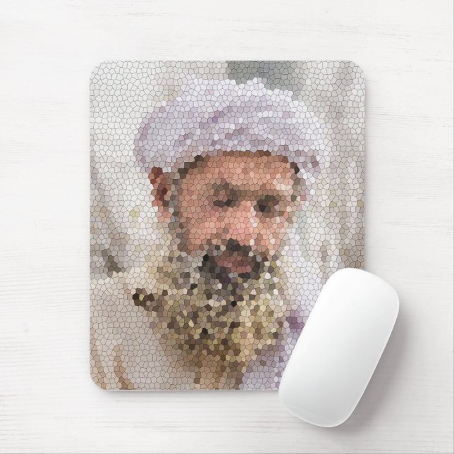 Portrait of an elderly Afghan Mouse Pad (With Mouse)