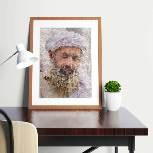 Portrait of an elderly Afghan Poster