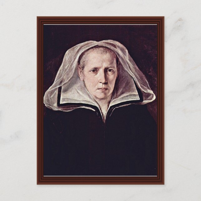 Portrait Of An Elderly Woman By Reni Guido Postcard (Front)